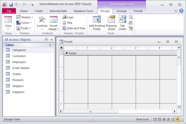 Cách tạo biểu mẫu trong Access
